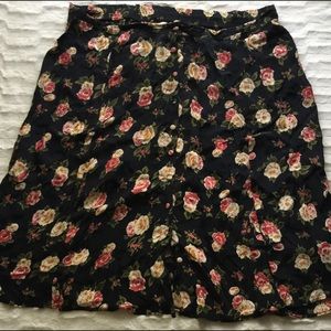 Adrian Jordan plus size floral  button down skirt